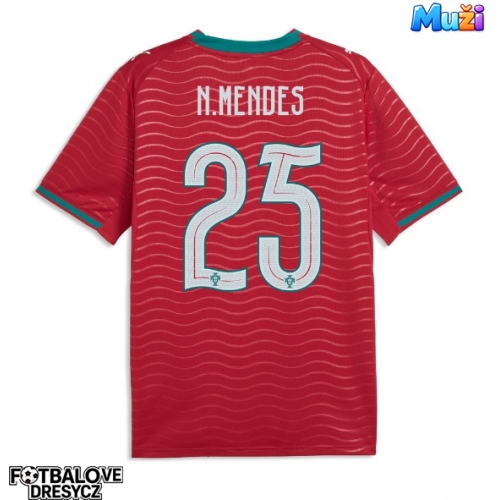 Portugalsko Nuno Mendes #25 Domácí Dres MS 2026 Krátký Rukáv Portugalsko Nuno Mendes #25 Domácí Dres MS 2026 Krátký Rukáv